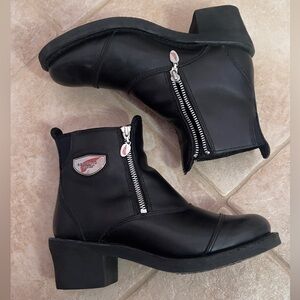 Red Wing Shoes | Black Leather Moto Boots